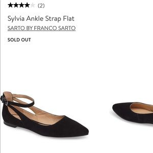 SARTO by Franco Sarto Sylvia Ankle Strap Flats